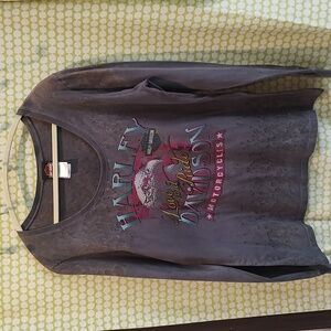 Harley Davidson Women's long sleeve, scoop neck,